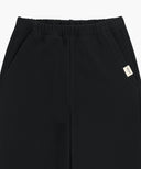 W BASIC FOLD-OVER SWEAT PANTS IN BLACK image 7