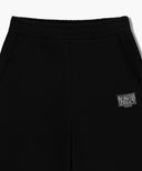 W EMBROIDERY CLASSIC LOGO SWEAT PANTS IN BLACK