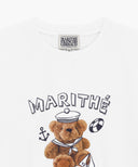 MARINE DRAWING DOODLE GRAPHIC TEE IN WHITE image 8