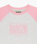 KIDS CLASSIC LOGO OVERSIZED RAGLAN TEE IN PINK