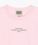 W SILVER LETTERING CROP TEE IN PINK image 8