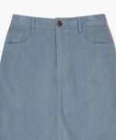 W CLASSIC CORDUROY MIDI SKIRT IN SKY BLUE image 8