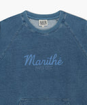 GARMENT DYED SWEATSHIRT IN BLUE