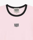 W CLASSIC LOGO RINGER TEE IN LIGHT PINK image 8