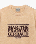 BOUCLE CLASSIC LOGO KNIT PULLOVER IN ECRU image 8