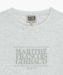 W CLASSIC LOGO TEE IN LIGHT HEATHER GREY image 8