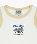 KIDS WAFFLE RINGER SLEEVELESS IN IVORY image 8