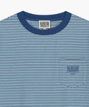 SMALL CLASSIC LOGO STRIPE RINGER TEE IN BLUE image 8