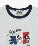 [MARITHE_DISNEY] MICKEY_FRENCH RINGER TEE IN LIGHT HEATHER GREY image 8