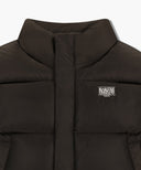 W CLASSIC LOGO CROP DOWN VEST IN DARK BROWN image 8