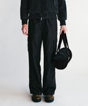 MARITHE X ALPHA INDUSTRIES CLASSIC LOGO NYLON DUFFLE BAG IN BLACK image 8