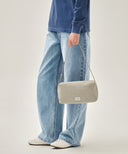 CLASSIC LOGO NYLON BOX BAG IN BEIGE image 8