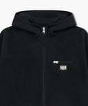 MARITHÉ SPORT FLEECE HOOD ZIP-UP JACKET IN BLACK image 8