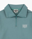 CLASSIC LOGO HALF ZIPUP SWEATSHIRT IN MINT GREY image 8