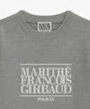 W CLASSIC LOGO CROP KNIT IN MELANGE GRAY image 8