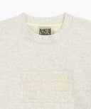 W CLASSIC LOGO CROP SWEATSHIRT IN OATMEAL image 8
