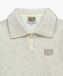 CLASSIC LOGO HALF ZIPUP SWEATSHIRT IN OATMEAL image 14