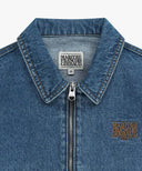 KIDS CLASSIC LOGO DENIM ZIPUP JACKET IN BLUE image 8