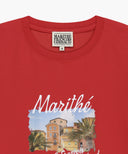 W AEROCOOL RESORT GRAPHIC TEE IN RED image 8