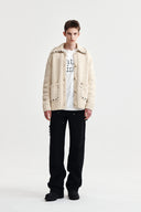 HANDMADE COLLAR KNIT CARDIGAN FOR MEN IN BUTTER image 8