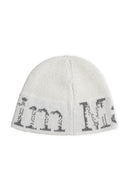 CRACKED LOGO LIGHT BUCKET BEANIE IN IVORY image 8