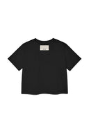 LOGO THREAD POINT CROP TOP IN BLACK image 14