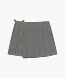 W LAYERED PLEATS SKIRT PANTS IN GRAY image 9