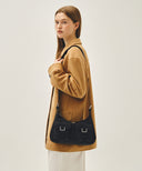 REGULAR LOGO 2WAY HOBO BAG IN BLACK image 9