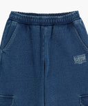 KIDS DOODLE CLASSIC LOGO CARGO SWEAT PANTS IN BLUE image 9