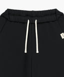 W BASIC FOLD-OVER SWEAT PANTS IN BLACK image 8