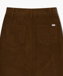 W CLASSIC CORDUROY MIDI SKIRT IN BROWN image 9