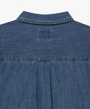UNI BASIC DENIM SHIRT IN BLUE image 9