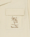 KIDS SEERSUCKER HALF SHIRT IN LIGHT BEIGE image 9