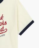 VINTAGE LOGO RINGER TEE IN IVORY image 9