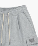 CLASSIC LOGO CARGO SWEAT SHORTS IN HEATHER GREY image 9