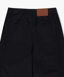 W COTTON CURVED LINE PANTS IN BLACK image 9