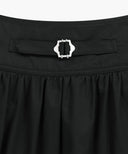 W COTTON WAIST WRINKLE SKIRT IN BLACK image 9