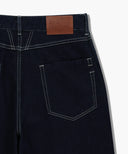 M LOW-WAIST TUCK WIDE DENIM PANTS IN DARK BLUE image 10