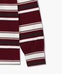 STRIPE COLLAR LONG SLEEVE IN BURGUNDY image 9