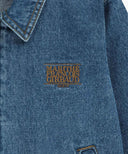 KIDS CLASSIC LOGO DENIM ZIPUP JACKET IN BLUE image 9