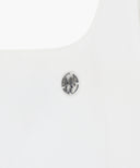 W DENIM SLEEVELESS DRESS IN OFF WHITE image 9