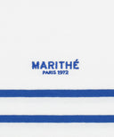 BLOCK STRIPE TEE IN BLUE image 9