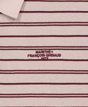 STRIPE PIQUE LONG SLEEVE TEE IN PINK image 9