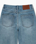 W SLIM BOOT-CUT DENIM PANTS IN LIGHT BLUE image 9