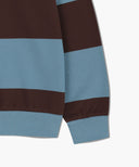 CLASSIC LOGO STRIPE RUGBY SWEATSHIRT IN BLUE image 9