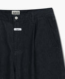 M WIDE RAW DENIM PANTS IN DARK BLUE image 9