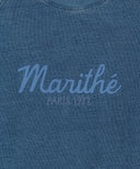 GARMENT DYED SWEATSHIRT IN BLUE