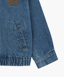 KIDS CLASSIC LOGO DENIM ZIPUP JACKET IN BLUE image 10