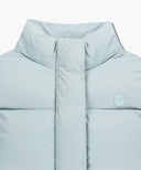 W CIRCLE LOGO CROP HOODED DOWN VEST IN MINT GREY image 10