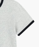 W CLASSIC LOGO RINGER TEE IN LIGHT HEATHER GREY image 10